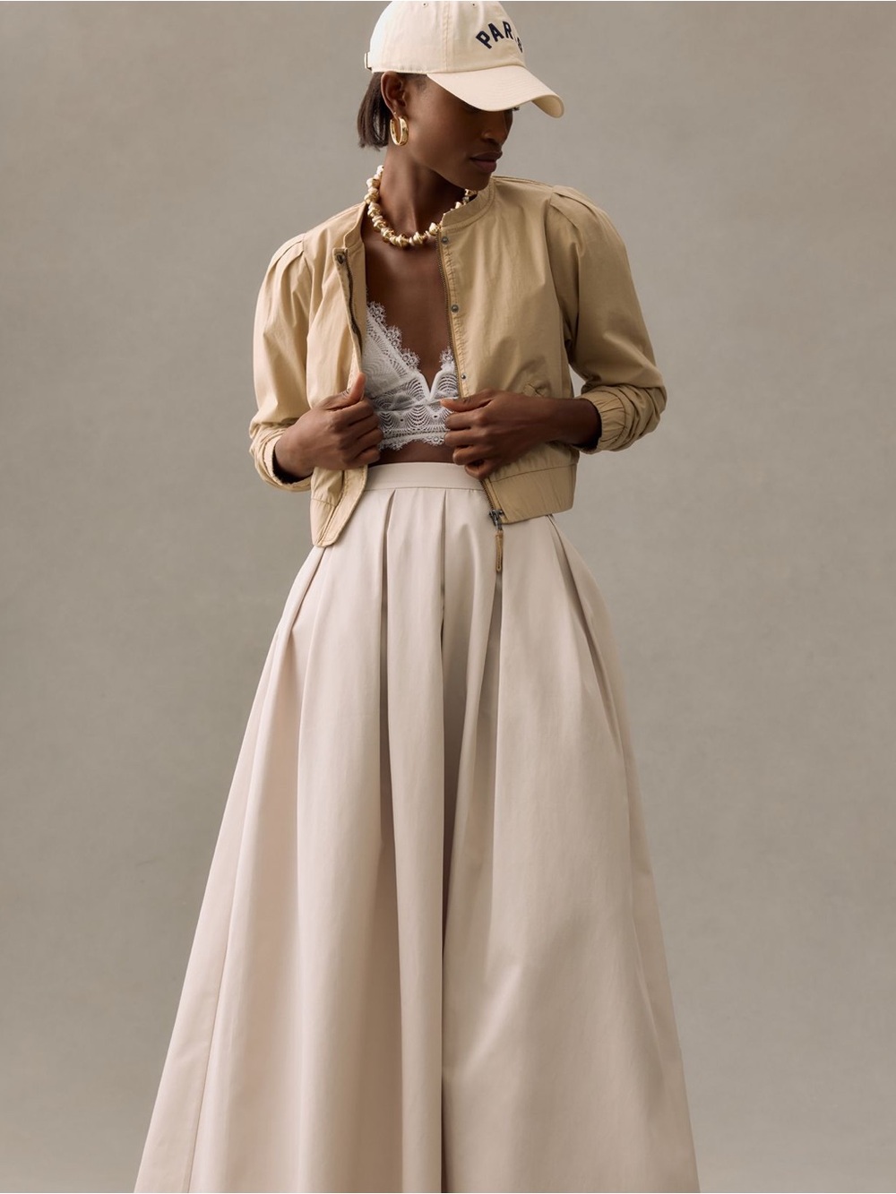 Marrakech at Anthropologie Women's Poplin Bomber Jacket